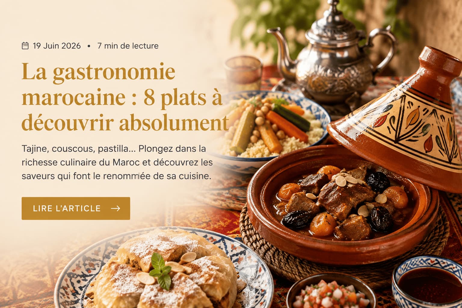 La gastronomie marocaine : 8 plats à découvrir absolument